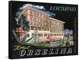 Label, Hotel Orselina, Locarno, Switzerland-null-Framed Stretched Canvas