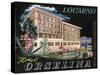 Label, Hotel Orselina, Locarno, Switzerland-null-Stretched Canvas