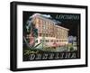 Label, Hotel Orselina, Locarno, Switzerland-null-Framed Art Print