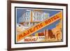 Label of the Majestic Hotel, Meknes, Morocco-null-Framed Art Print