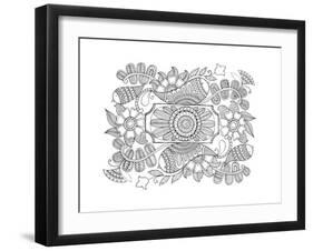 Label Pattern 1-Neeti Goswami-Framed Art Print