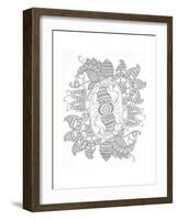 Label Pattern 4-Neeti Goswami-Framed Art Print