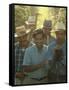Labor Activist Cesar Chavez Talking in Field with Grape Pickers of United Farm Workers Union-Arthur Schatz-Framed Stretched Canvas