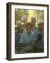 Labor Activist Cesar Chavez Talking in Field with Grape Pickers of United Farm Workers Union-Arthur Schatz-Framed Premium Photographic Print