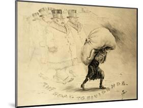 Labor Cartoon-null-Mounted Giclee Print