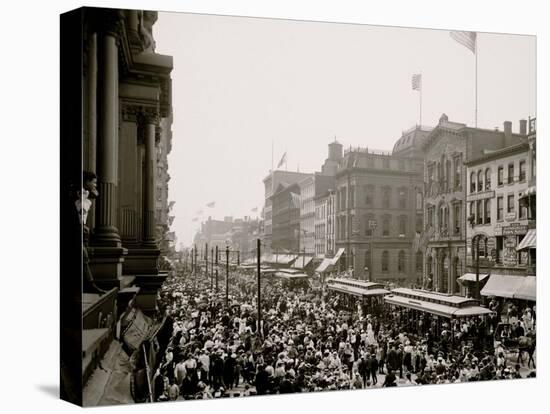 Labor Day Crowd, Main St., Buffalo, N.Y.-null-Stretched Canvas