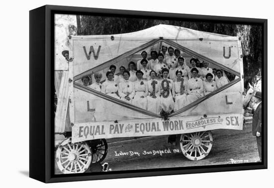 Labor Day Parade, 1910-Science Source-Framed Stretched Canvas