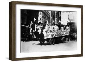 Labor Day Parade Float Photograph - New York, NY-Lantern Press-Framed Art Print