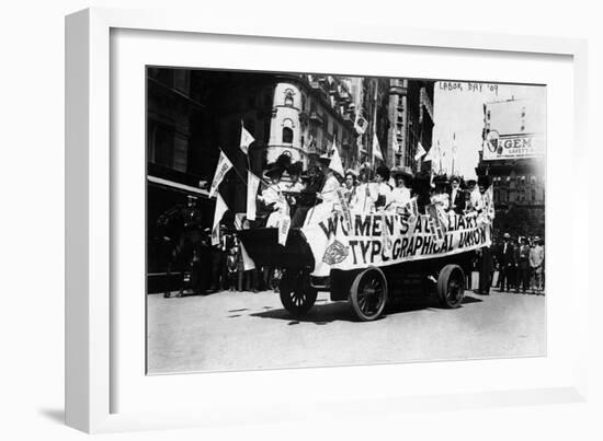 Labor Day Parade Float Photograph - New York, NY-Lantern Press-Framed Art Print