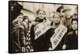 Labor Day Parade of Jewish Girls-null-Framed Stretched Canvas