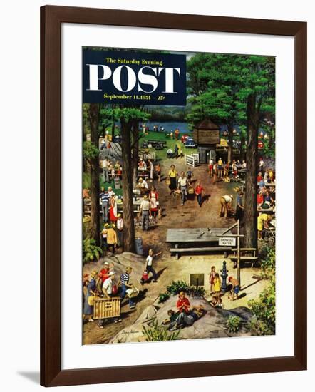 "Labor Day Picnic" Saturday Evening Post Cover, September 11, 1954-Stevan Dohanos-Framed Giclee Print