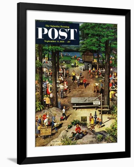 "Labor Day Picnic" Saturday Evening Post Cover, September 11, 1954-Stevan Dohanos-Framed Giclee Print