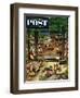 "Labor Day Picnic" Saturday Evening Post Cover, September 11, 1954-Stevan Dohanos-Framed Giclee Print