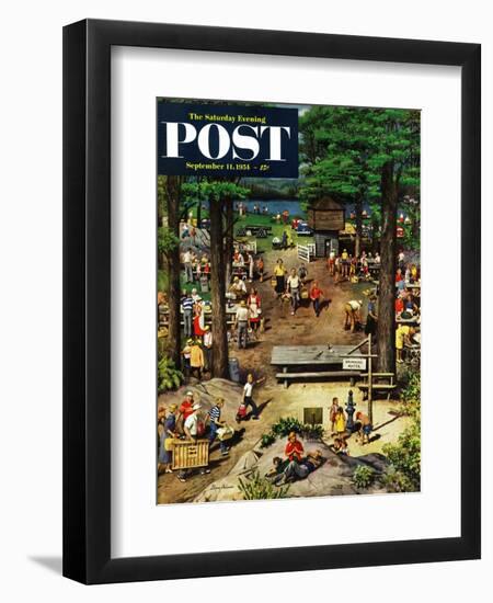 "Labor Day Picnic" Saturday Evening Post Cover, September 11, 1954-Stevan Dohanos-Framed Giclee Print