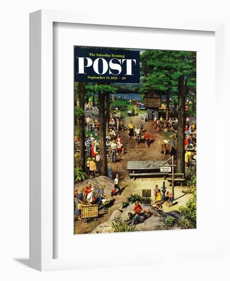 "Labor Day Picnic" Saturday Evening Post Cover, September 11, 1954-Stevan Dohanos-Framed Giclee Print