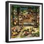 "Labor Day Picnic", September 11, 1954-Stevan Dohanos-Framed Giclee Print