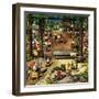 "Labor Day Picnic", September 11, 1954-Stevan Dohanos-Framed Giclee Print