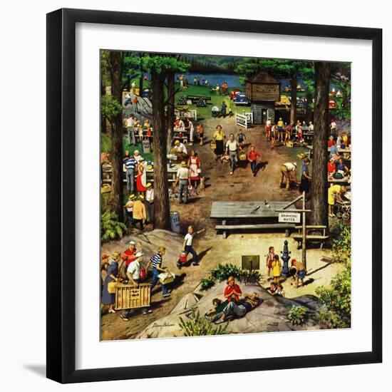 "Labor Day Picnic", September 11, 1954-Stevan Dohanos-Framed Giclee Print