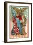 Labor Day Souvenir, Flag and Gears-null-Framed Art Print