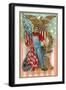 Labor Day Souvenir, Flag and Gears-null-Framed Art Print