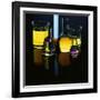 Laboratory Flasks and Beakers Filled with Liquid-James L. Amos-Framed Photographic Print