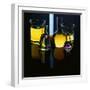Laboratory Flasks and Beakers Filled with Liquid-James L^ Amos-Framed Photographic Print