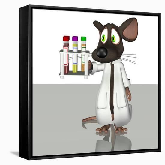 Laboratory Mouse, Conceptual Artwork-Friedrich Saurer-Framed Stretched Canvas