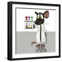 Laboratory Mouse, Conceptual Artwork-Friedrich Saurer-Framed Premium Photographic Print