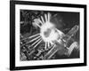 Laboratory Scene of Oxygen Hydrogen Flames Heating a Long Glass Tube to 900 Degrees Centigrade-Andreas Feininger-Framed Photographic Print