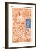 Laborer and Family, Labor Is Life-null-Framed Giclee Print