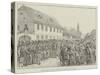 Labour Riots in Hungary, Outside the Townhall at Bekes Csaba-Johann Nepomuk Schonberg-Stretched Canvas