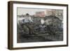 Labourers Pulling a Heavily Laden Cart on Jacob van Lennepkade, Amsterdam, 1900-Georg-Hendrik Breitner-Framed Giclee Print