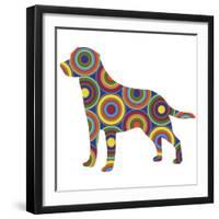 Labrador Abstract Circles-Ron Magnes-Framed Giclee Print