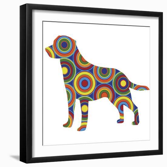 Labrador Abstract Circles-Ron Magnes-Framed Giclee Print