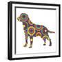 Labrador Abstract Circles-Ron Magnes-Framed Giclee Print