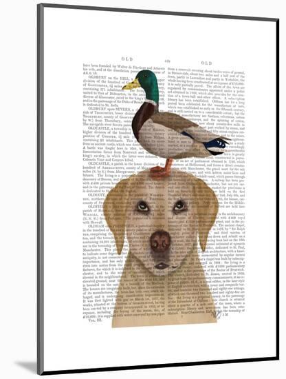 Labrador and Duck-Fab Funky-Mounted Art Print