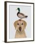 Labrador and Duck-Fab Funky-Framed Art Print