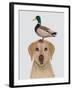 Labrador and Duck-Fab Funky-Framed Art Print