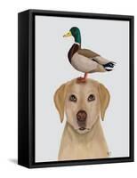 Labrador and Duck-Fab Funky-Framed Stretched Canvas