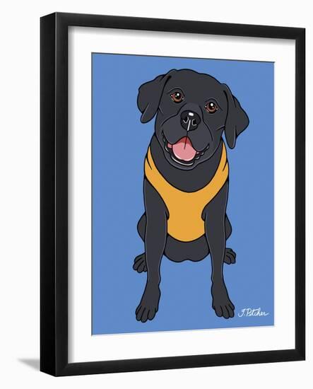 Labrador Black-Tomoyo Pitcher-Framed Giclee Print