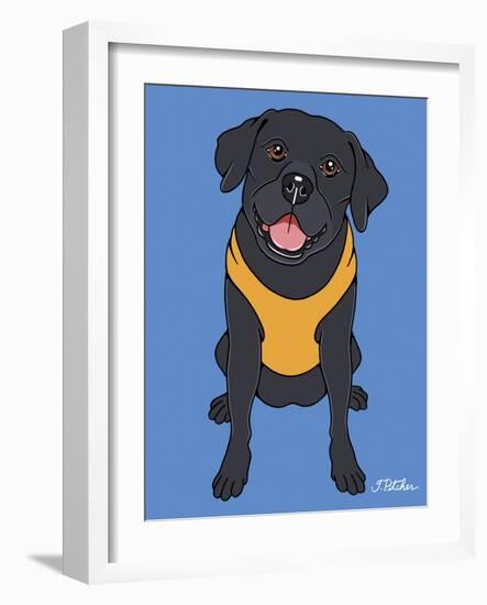 Labrador Black-Tomoyo Pitcher-Framed Giclee Print