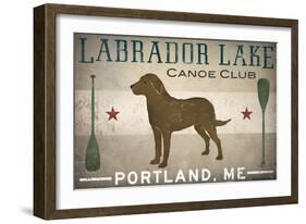 Labrador Lake Chocolate Lab-Ryan Fowler-Framed Art Print