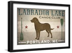 Labrador Lake Chocolate Lab-Ryan Fowler-Framed Art Print