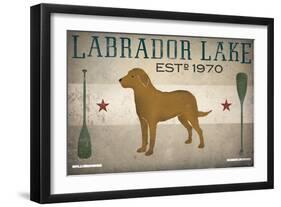 Labrador Lake Yellow Lab-Ryan Fowler-Framed Art Print