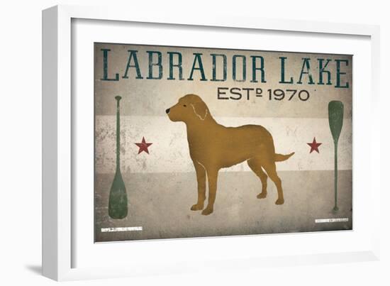 Labrador Lake Yellow Lab-Ryan Fowler-Framed Art Print