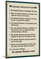 Labrador Retreiver House Rules-null-Mounted Poster