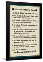 Labrador Retreiver House Rules-null-Framed Poster