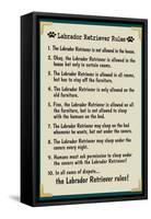 Labrador Retreiver House Rules-null-Framed Stretched Canvas