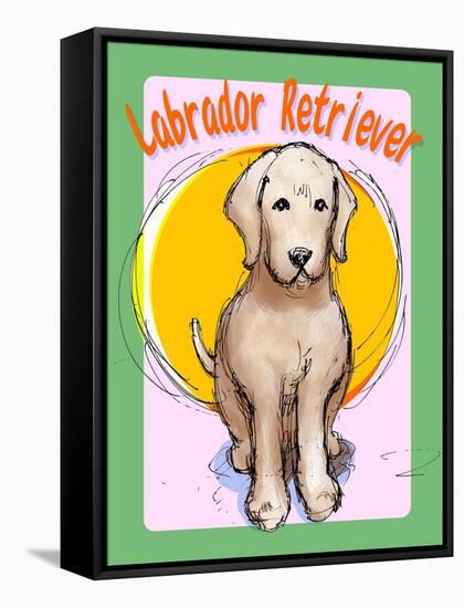 Labrador Retriever 3-Cathy Cute-Framed Stretched Canvas