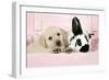 Labrador Retriever Puppy and English Rabbit-null-Framed Photographic Print